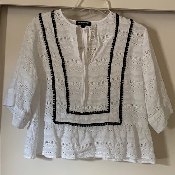 Anthropologie Nu Construction Porto Eyelet Top - Picture 4 of 5